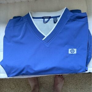 Golf Jacket Men's Navy V-Neck Lined